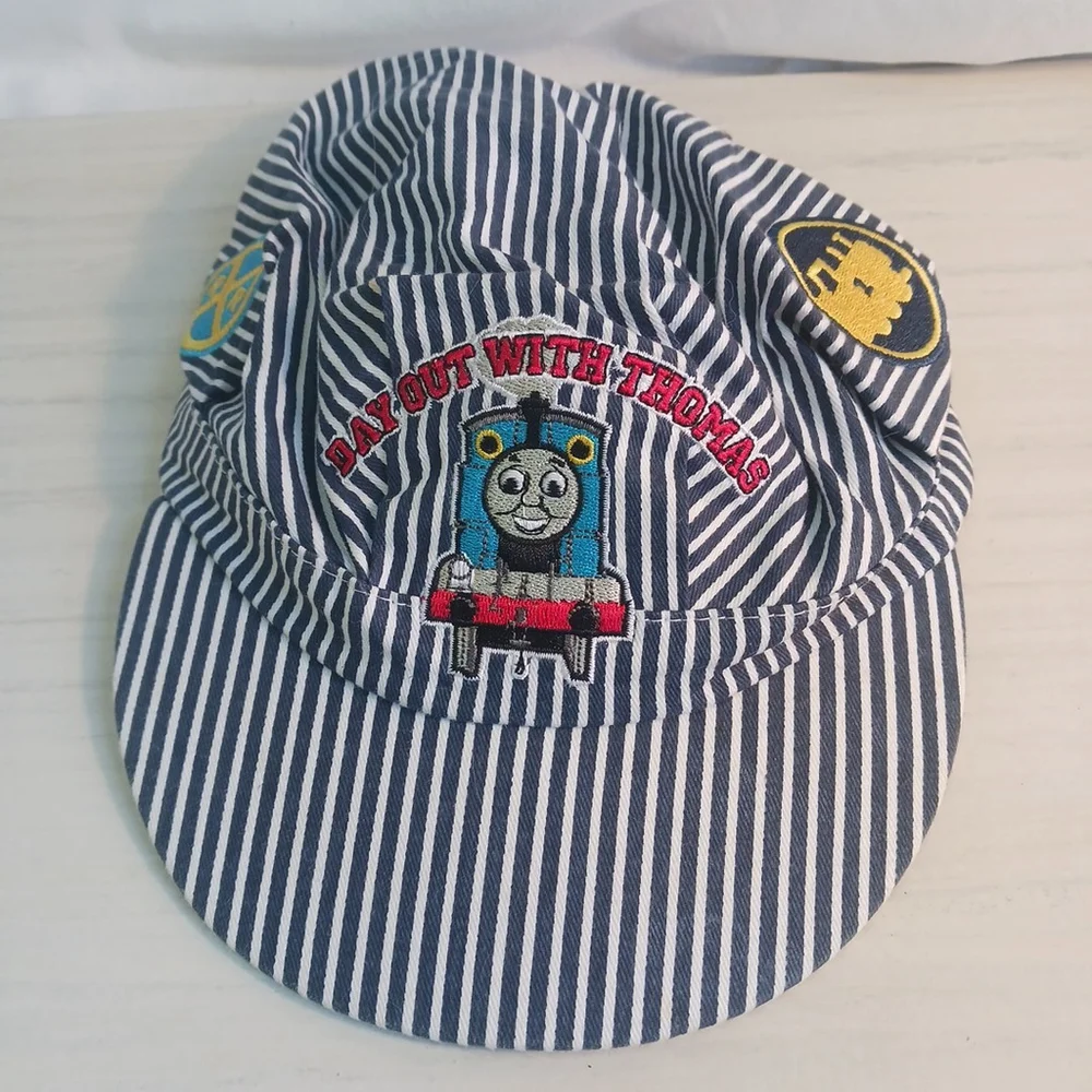 Thomas The Train Hat Engineer Conductor Striped Cap Child One Size